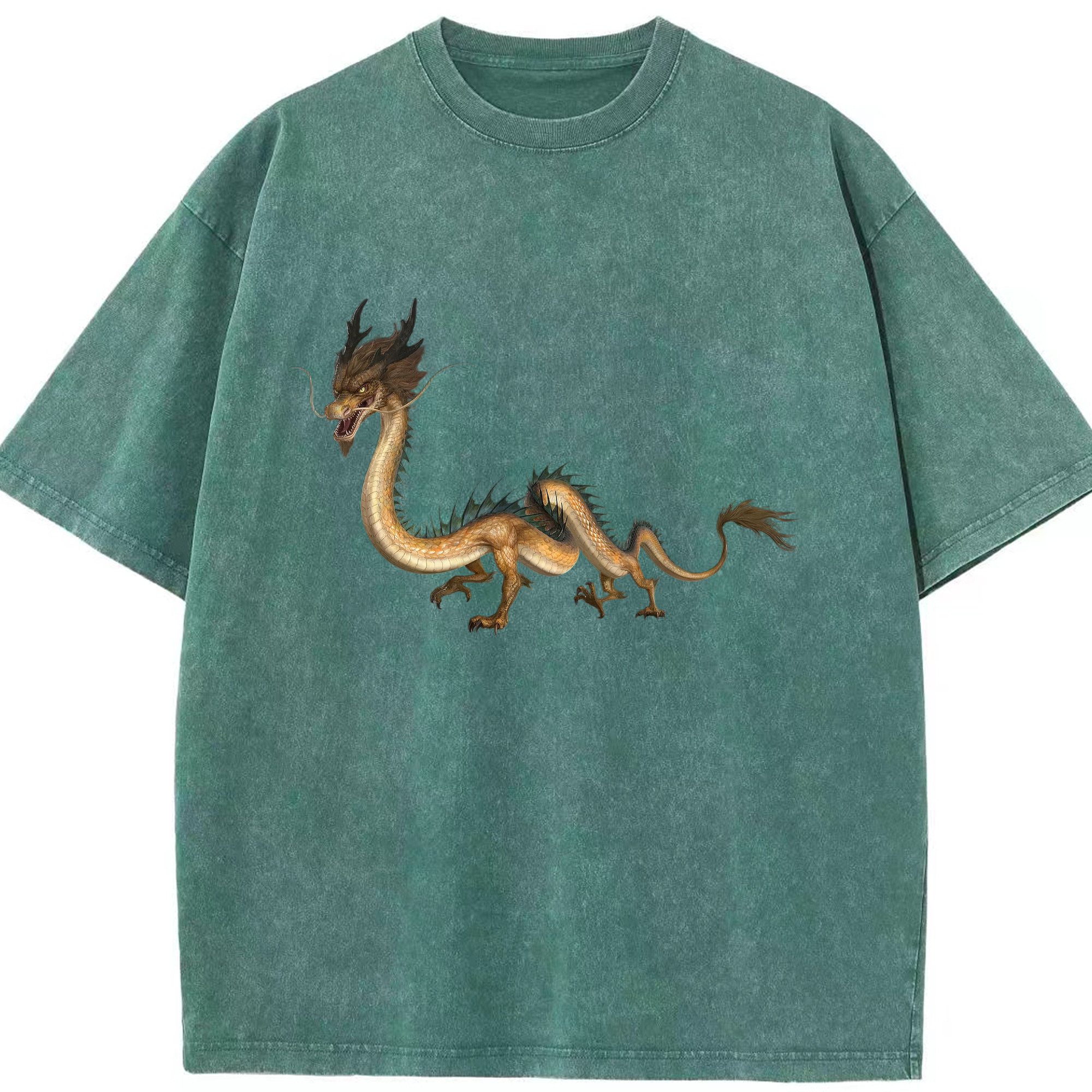 （画像用） Ne Zha 2 ナタ 魔童の大暴れ 綿100% ヴィンテージ風 半袖Tシャツ（フロントプリント）